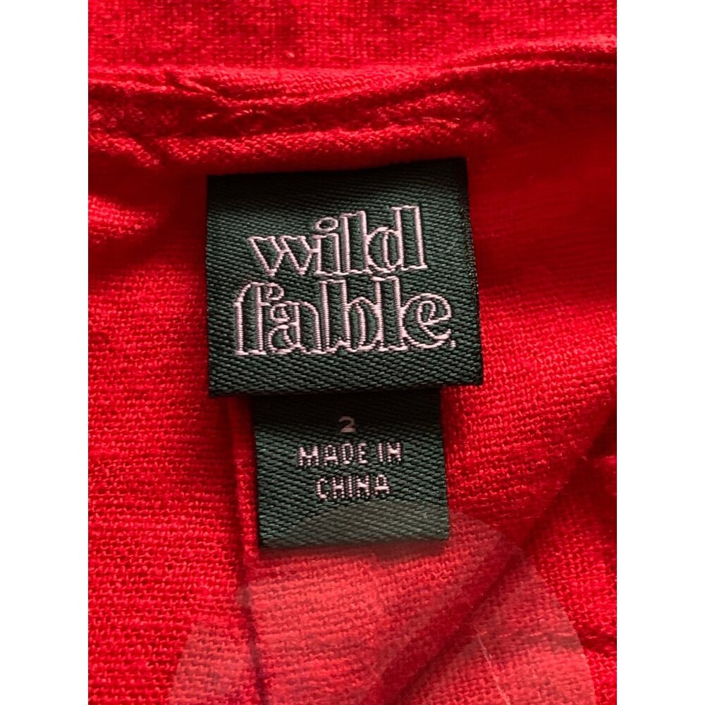 Wild Fable Juniors Teens Red Square Neck Midi Dress Adjustable Strap Size 2 - Picture 10 of 12